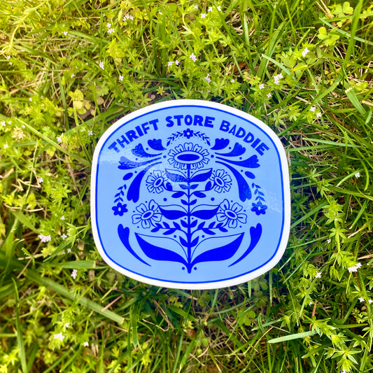Thrift Store Baddie Vinyl Sticker